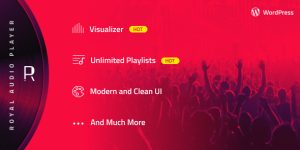 Royal Audio Player Wordpress Plugin is a powerful and extremely customizable responsive mp3 / audio / video / youtube player for any wrodpress theme and also compatible with WooCommerce