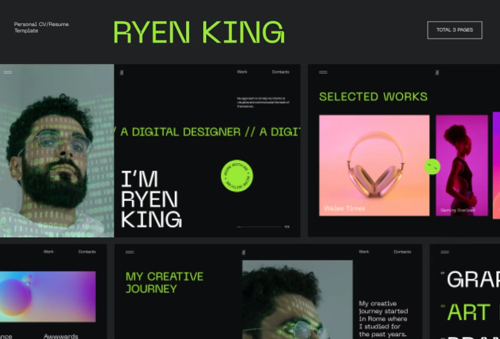 Ryen King – Multipurpose template for Designer