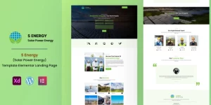 Discover S Energy – a sleek Elementor landing page template designed for Solar Renewable Energy services. Effortlessly customizable