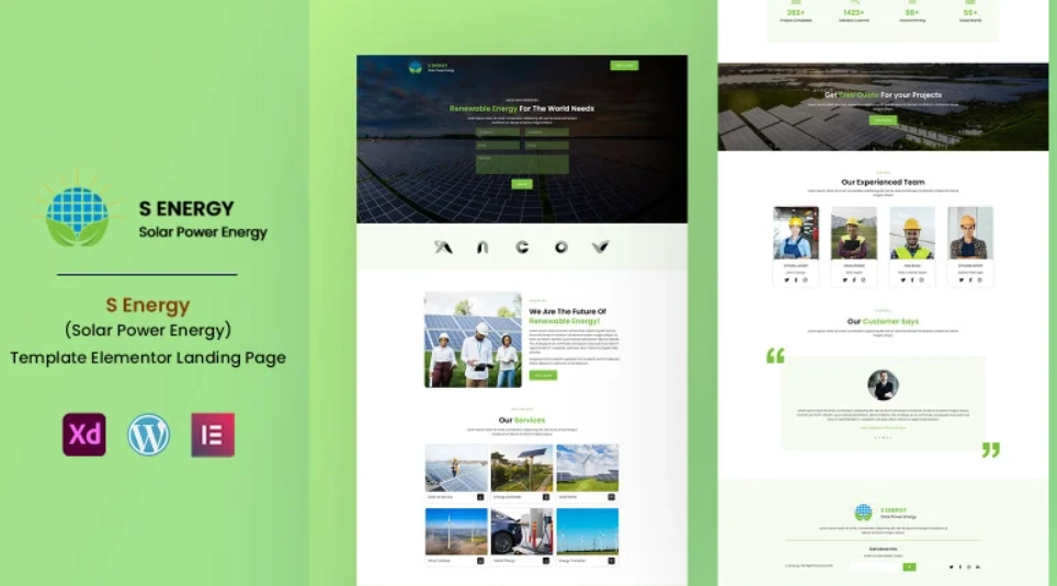 Discover S Energy – a sleek Elementor landing page template designed for Solar Renewable Energy services. Effortlessly customizable