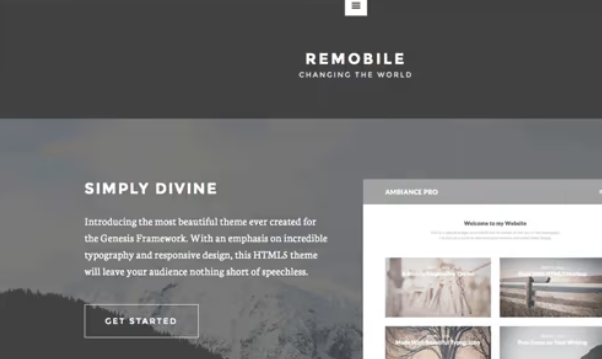 Discover the STUDIOPRESS REMOBILE PRO WordPress Theme