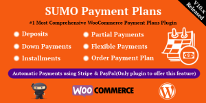 8.0SUMO WooCommerce Payment Plans is a Comprehensive WooCommerce Payment Plan Plugin using which you can configure different Payment Plans like Deposits with Balance Payment