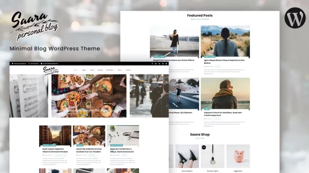 Discover Saara – a stunning minimal blog WordPress theme perfect for fashion