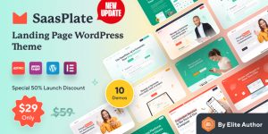 The Saasplate WordPress theme was created specifically for SaaS