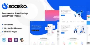 Saasko - Saas Startup WordPress Theme gives you an opportunity to build saas