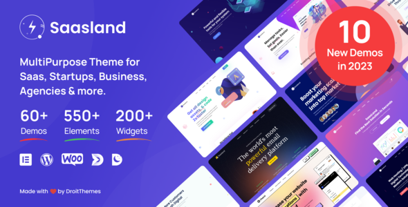 Saasland is a creative WordPress theme for saas