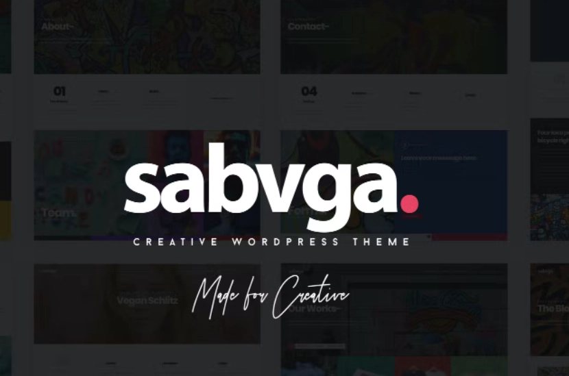 Sabvga is responsive a modern creative multi-concept portfolio WordPress Theme with clean