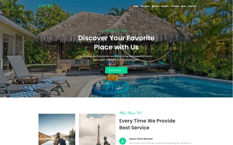 Safar – Tour and Travel Agency WordPress Theme Designed for All kinds of Tour - travel