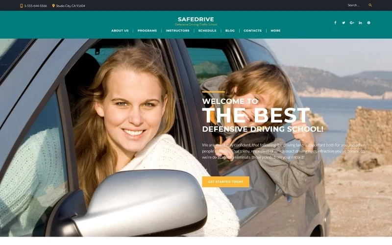 Using a driving school WordPress template may spare you a lot of time. The features which the theme is packed with