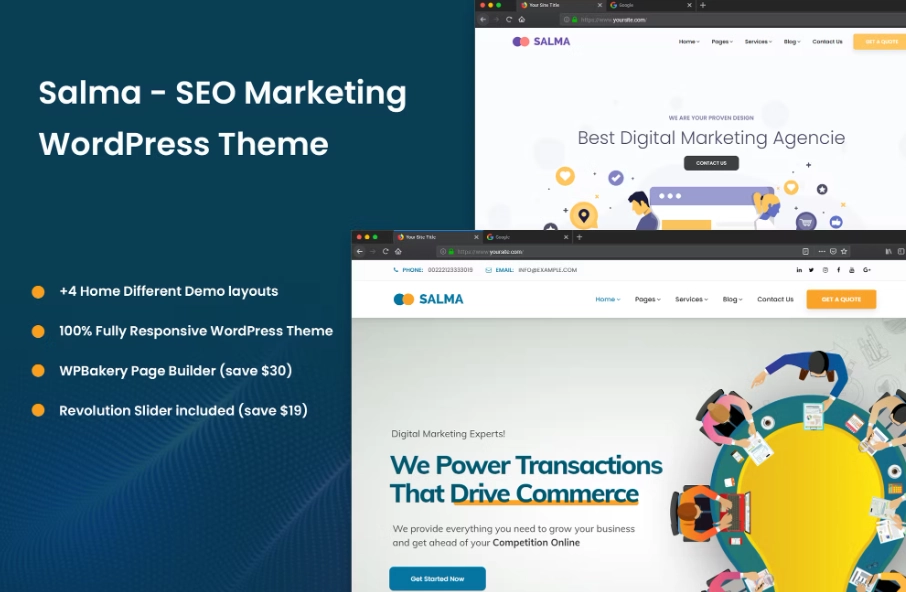 Salma – SEO Marketing WordPress Theme creative