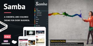 Discover the vibrant Samba Colored WordPress Theme on Bevaultx! Perfect for bloggers  creatives