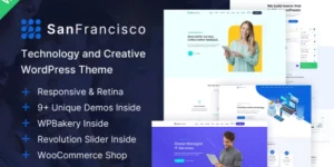 San Francisco is Ultra Responsive and Retina Ready WordPress Theme suitable for all types of Creative