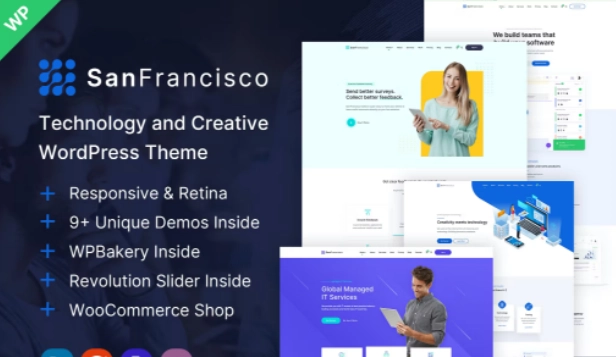 San Francisco is Ultra Responsive and Retina Ready WordPress Theme suitable for all types of Creative