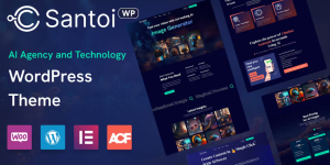 Discover Santoi - the ultimate AI Agency and Technology WordPress Theme! With stunning designs