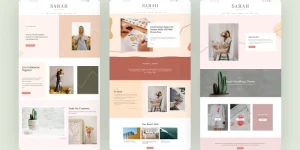 Sarah is a clean and modern WordPress theme with an elegant