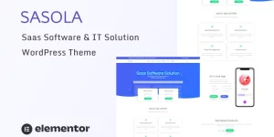 Sasola is a one-page Wordpress theme for SaaS software and IT solutions. Photoshop and Elementor were used to create this theme. This theme was created and developed by our skilled team. The Sasola Wordpress theme is appropriate for any SaaS topic