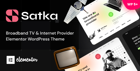 Build a stunning internet or satellite TV site with Satka WordPress Theme from Bevaultx. Responsive