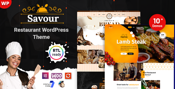 Modern and sophisticated: these are the two words that best describe Savour which is a WordPress Restaurant Theme specifically built for sites run by restaurant