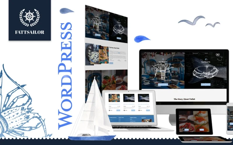 Fattsailor Seafood WordPress Theme – is an modern