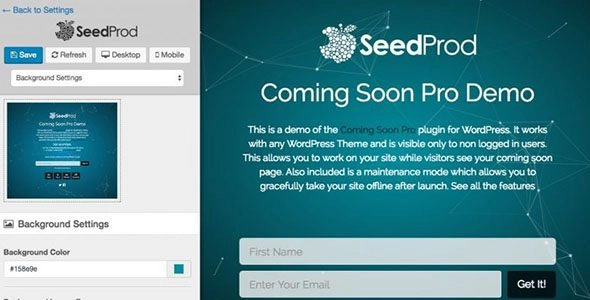 The #1 Coming Soon Page  and Maintenance Mode Plugin for WordPress. Create Beautiful Coming Soon Pages