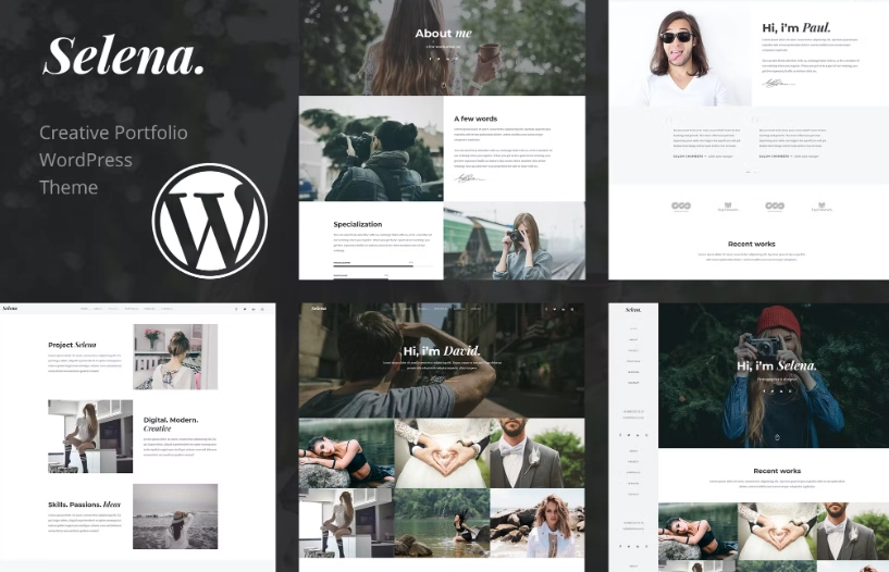 Selena. – Modern Porftolio  Personal WordPress Theme. Selena is suitable for personal