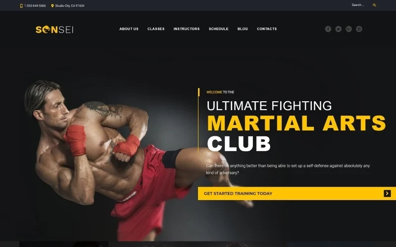 This sport WordPress theme may become a perfect basis for many sport projects. Dark aggressive colors evoke visitors' emotions