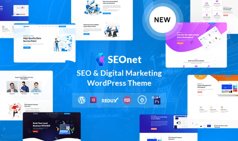 Seonet is a powerful SEO and Digital Marketing WordPress theme tailored for agencies and businesses. With its responsive design