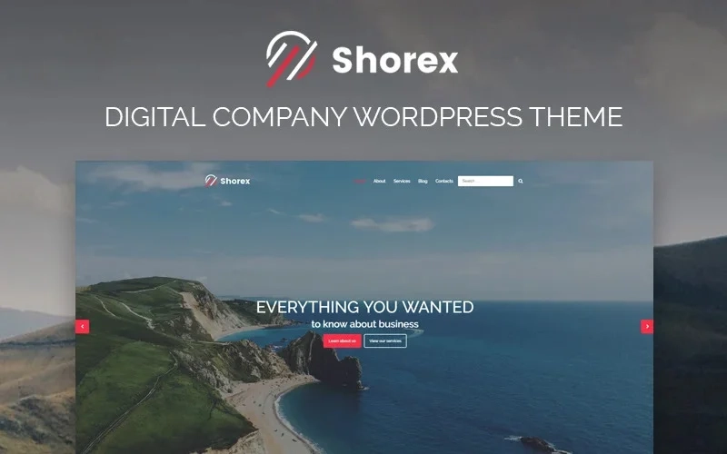 Boost your digital agency with the help of Shorex theme. You will be able to present provided services