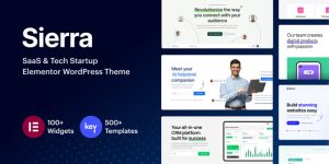 Give your SaaS or tech startup a professional look with Sierra. Responsive