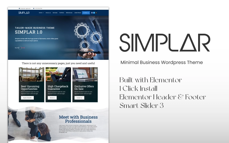 Simplar - Minimal Business WordPress theme is designed for almost all kinds of businesses with the motto "Pay for only you need" It's designed with modern style and colors. Our theme does not contain unnecessary demo pages which will complicate your choices. And you will pay only you need. With…