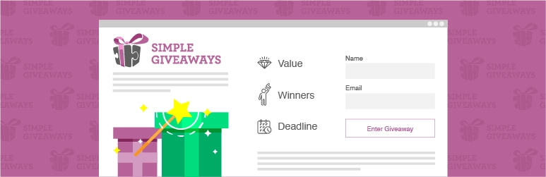 Simple Giveaways provides you with many features such as: Choosing the Start Date  Time Choosing the End Date  Time Choosing the Winner Announcement Date  Time Choosing Images which are also sortable Choosing a Logo of the sponsor or yourself Choosing images which will be shared on social…