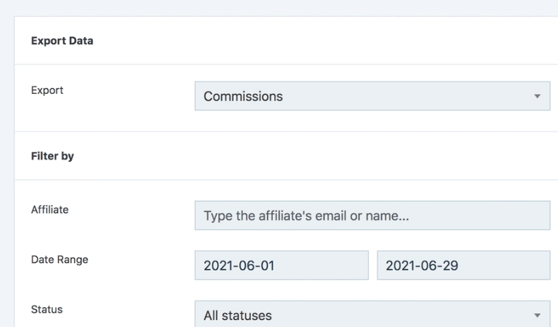 With the Data Export add-on you can export the following into a CSV file: