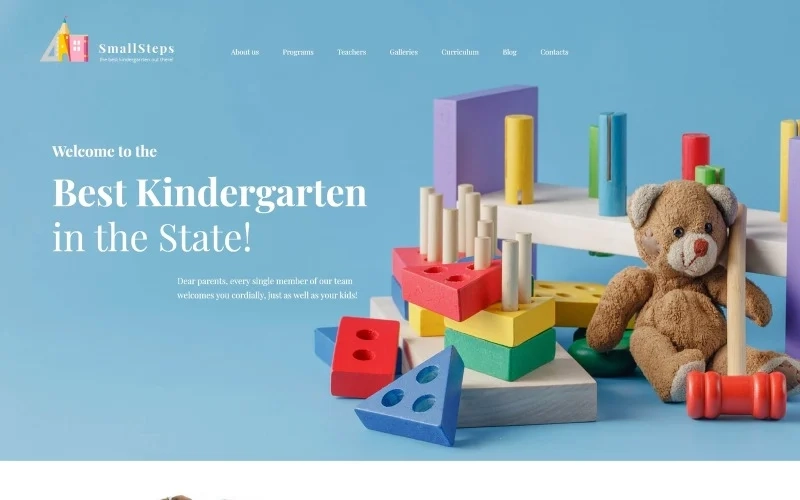 Showcase your kindergarten in the best light with this fully responsive and SEO-friendly theme! A powerful TM Gallery will help you to present all activities and services in a stylish way