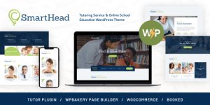 Smart Head - trendy  modern Tutoring Services  Online School WordPress Theme. It is a perfect option for a tutoring center