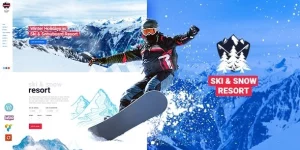 Snow Club – beautiful  stylish Ski  Snowboard Resort WordPress Theme. Has modern