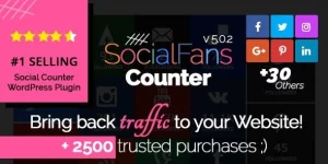 Elevate your website's social presence with SocialFans – WP Responsive Social Counter Plugin! Showcase followers from 30+ networks