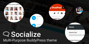 Enhance your social networking site with the Socialize: Multipurpose BuddyPress Theme. Mobile-friendly