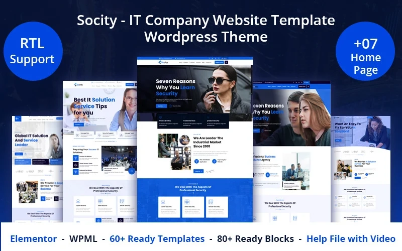 IT Company Website Template for your company. dedicated to all kinds of Web Agencies. it-solution and technology service theme for it-solution