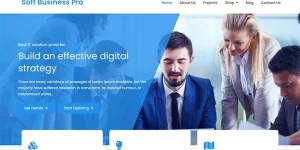 Soft Business Pro is a clean and modern WordPress business theme built in customizer that can be used for business purposes like software companies