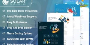 Solar Panel Installation WordPress theme is for solar