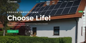 Solarro is what you need for a professional-looking alternative power website. Despite the fact