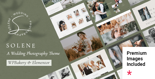 Introducing the Solene Wedding Photography Theme The Solene Wedding Photography Theme is your ultimate web design companion if you are a wedding photographer or in the wedding industry. Available on ThemeForest