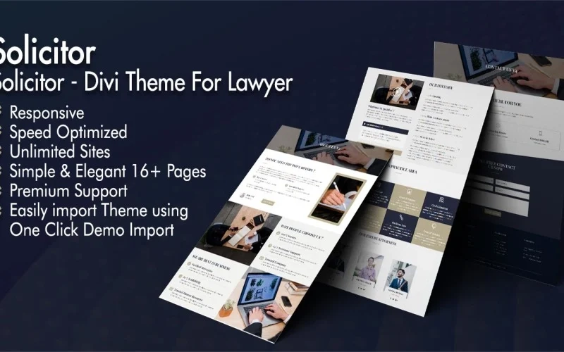 Multi-Purpose 16 + Pre-Built Pages Best Attorney  Lawyer Theme Solicitor Divi Theme For Lawyer is a multipurpose ‘ Divi Theme ‘ created for all Legal Businesses Best Fit for attorneys