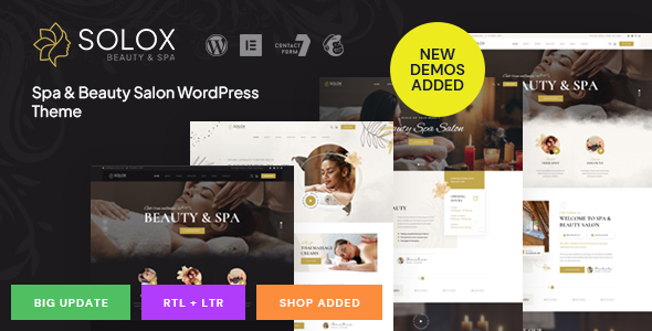 Solox Spa Beauty WordPress Theme – Elegance Redefined Looking to elevate your beauty and spa business with a stunning online presence? Meet the Solox Spa Beauty WordPress Theme. It’s not just another theme; it’s a blend of elegance