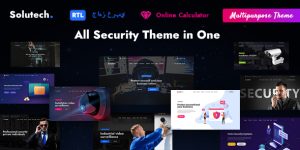 Boost your site's security and style with Solutech Cyber Security Theme. Responsive