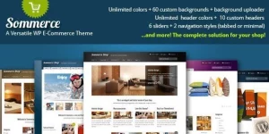 Sommerce is a fresh WordPress theme that utilises the powerful Woo Commerce plugins to create a versatile WordPress powered shop