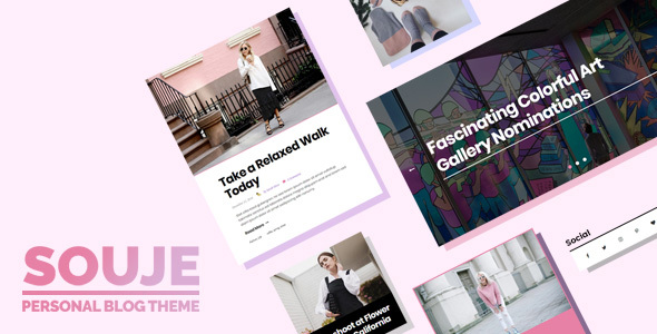 Souje is a personal WordPress blog theme. Fashion lovers