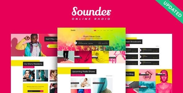 Sounder is a bright WordPress theme ideal for radio stations