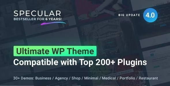 Ultimate Multi-Purpose Theme – Demos  Inner Pages Not only home variations or demos but fully created sites for you ready to publish on the net. More than 20+ ready to use sites created with research and dedication. Choose the right one and go online in 5 minutes. Specular is…