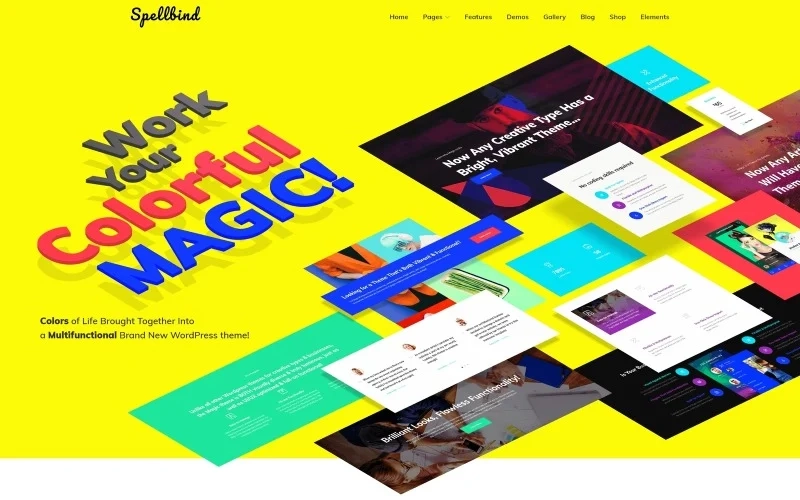 Spellbind is bright and unique Design Firm WP Theme suited for a design studio and photo gallery websites. Together with this responsive and SEO-friendly template